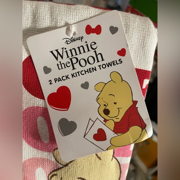 Disney Winnie The Pooh Love Dish Towel Set includes 2 - Picture 4 of 4